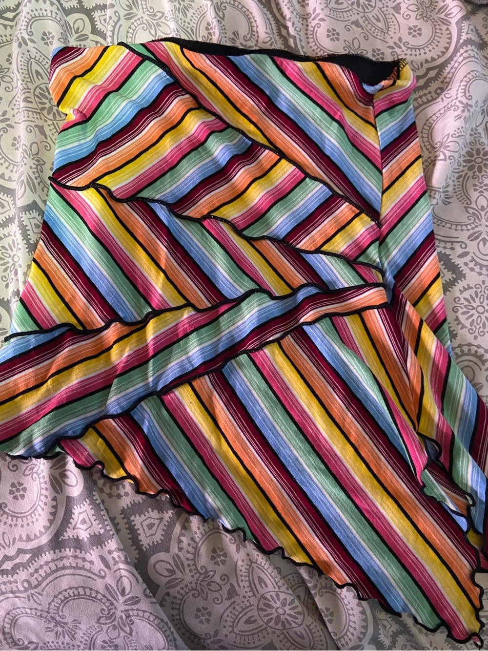 y2k colorful strapless top